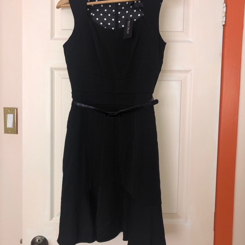Black Dress With Polka Dot Lining